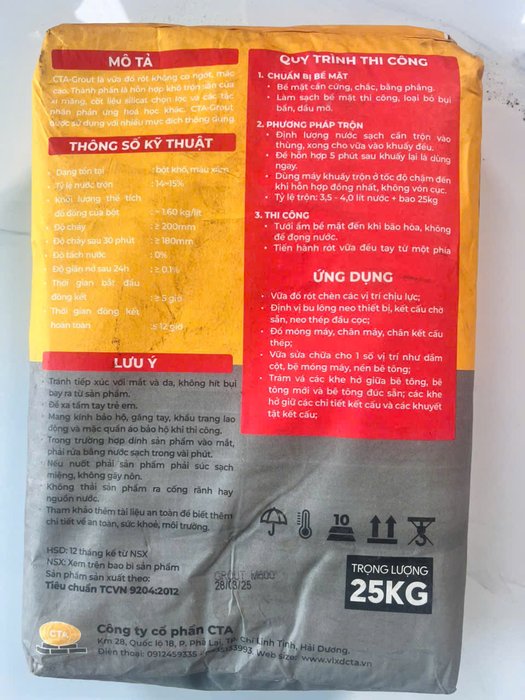 Vữa Grout Không Co Ngót